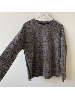 COS Marled Black & White Crewneck Sweater